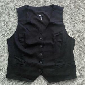 DKNY Women's Black Tailored Vest